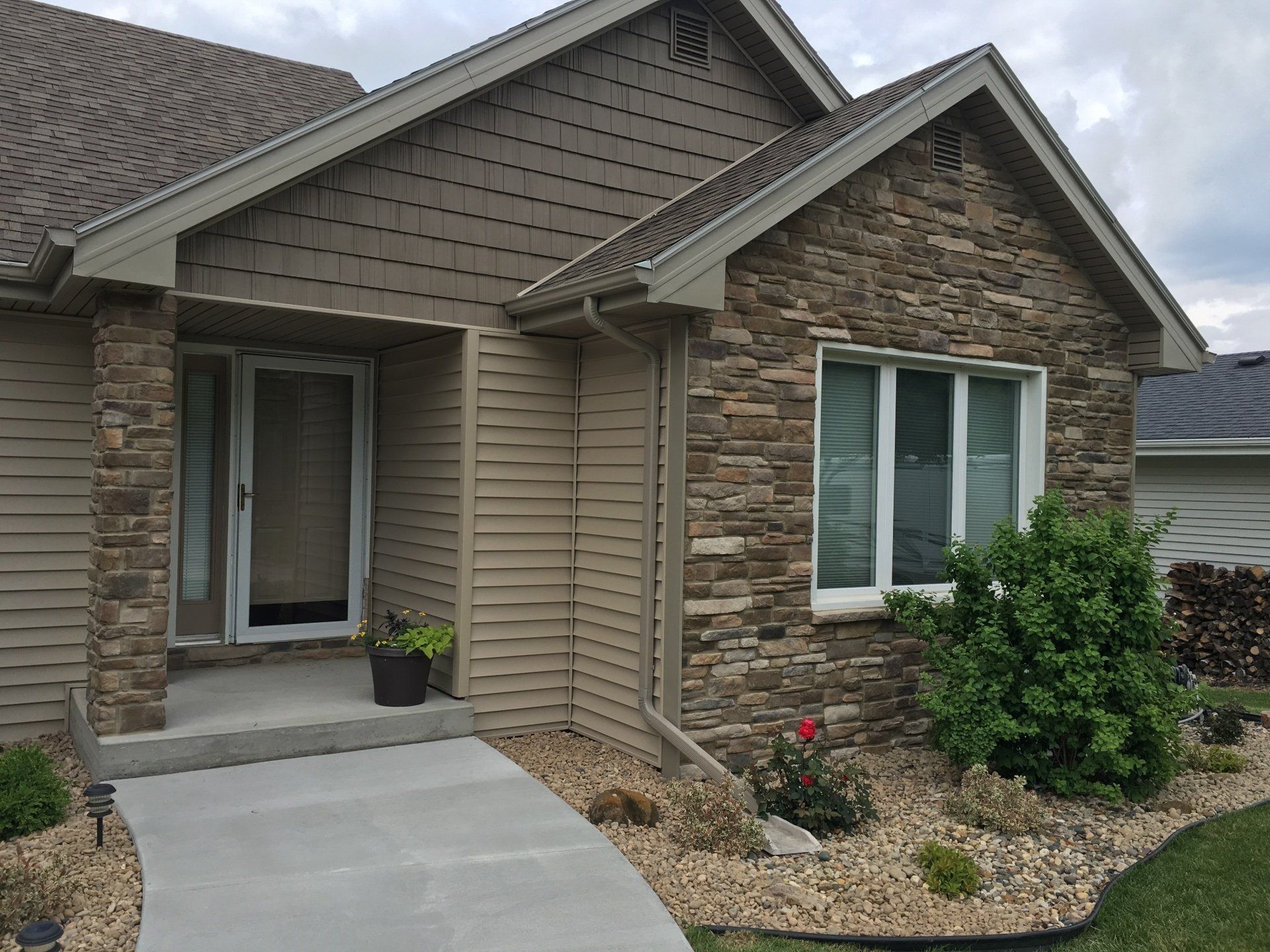 Siding and natural stone