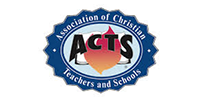 Logo of the Association of Christian Teachers and Schools. Blue seal with