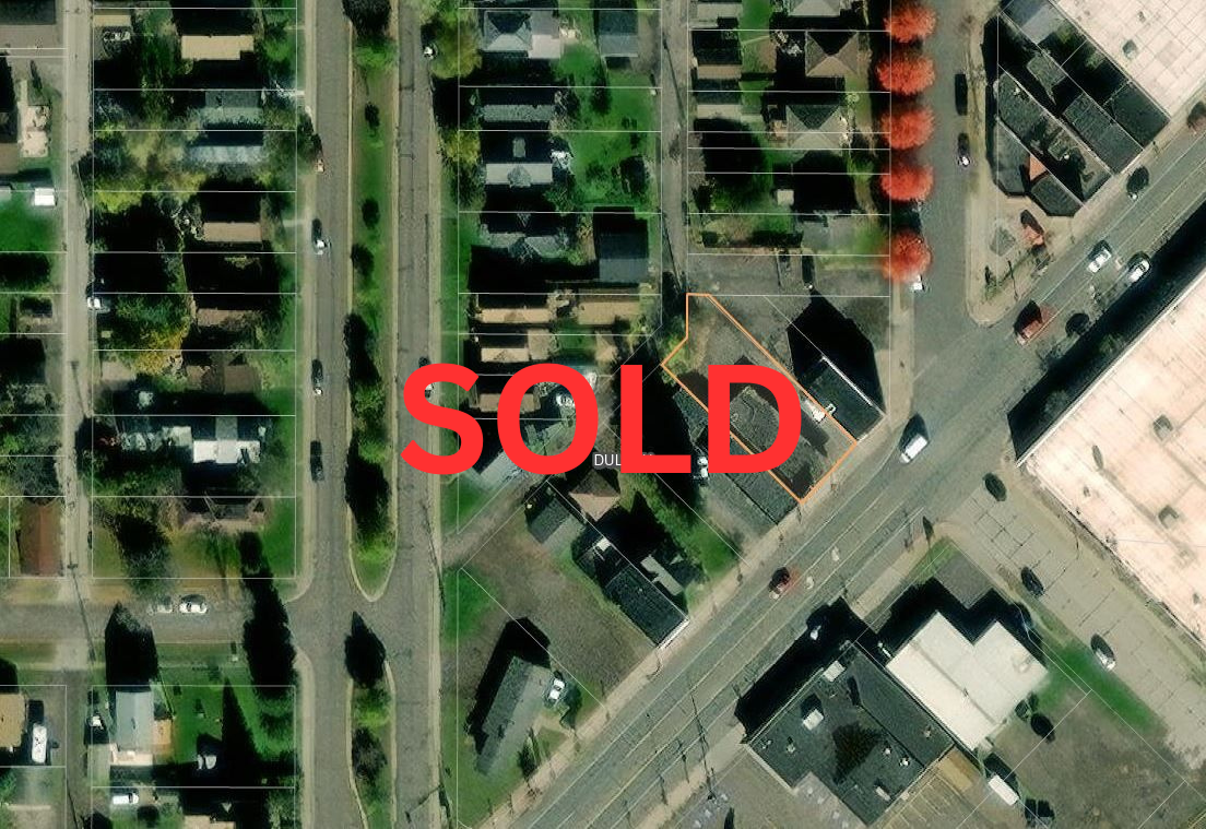 Aerial view of a neighborhood, with