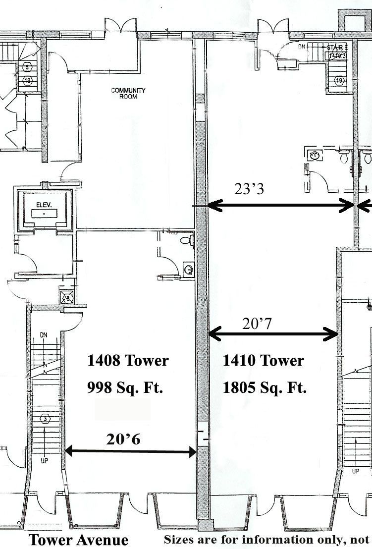 a black and white floor plan of a building with measurements