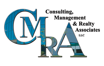 A logo for consulting management and realty associates llc