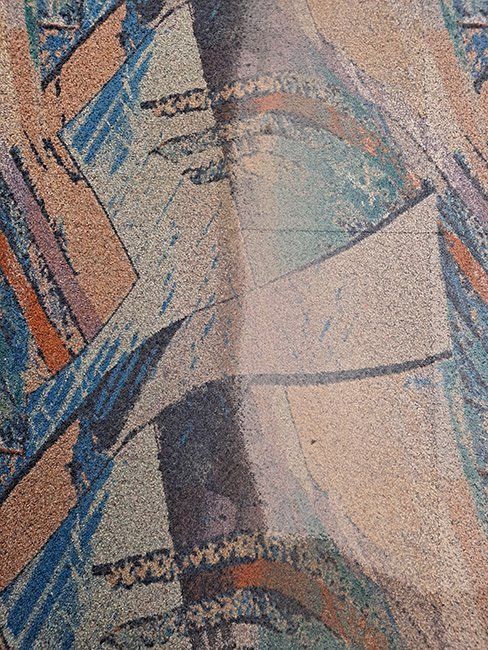 Before and after printed carpet cleaning