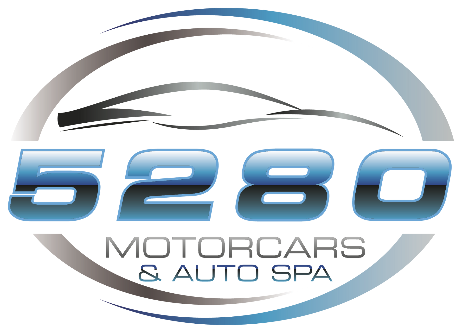 6280 Auto Spa logo with blue and gray text and a stylized car outline