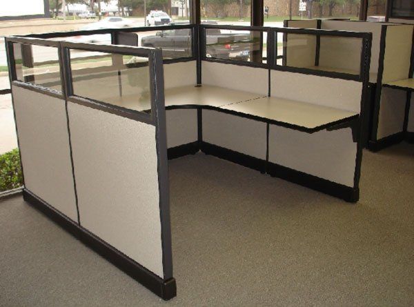 Empty office cubicles