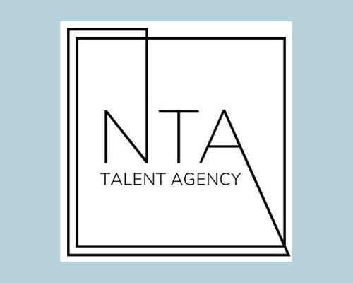 NTA Talent Agency logo: black outline of letters NTA within a square, with the words TALENT AGENCY below.