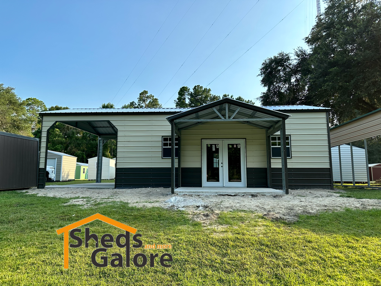 Barndominium full front view