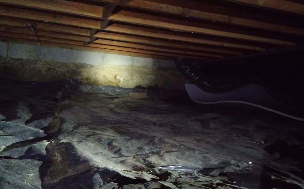 Crawl space insulation before