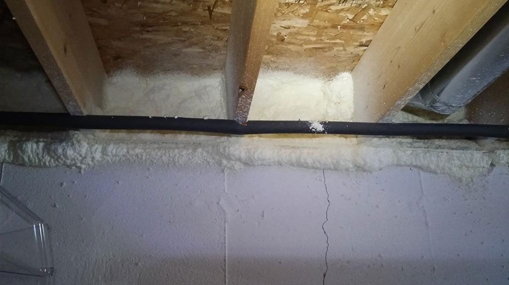 Rim joist insulation after