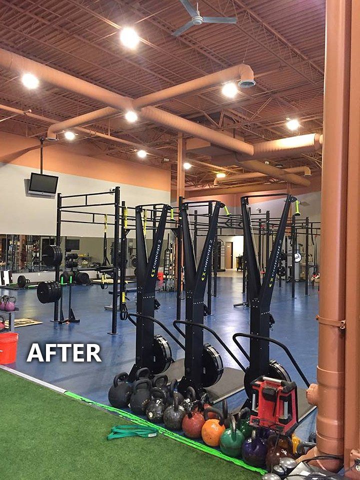 Gym lighting after