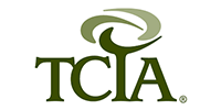 TCIA logo with swirling tree icon and dark green letters.