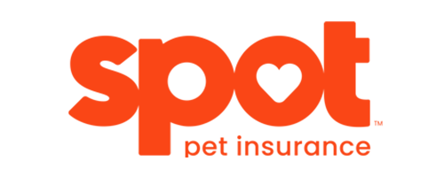 Spot pet insurance logo in orange with a heart in the