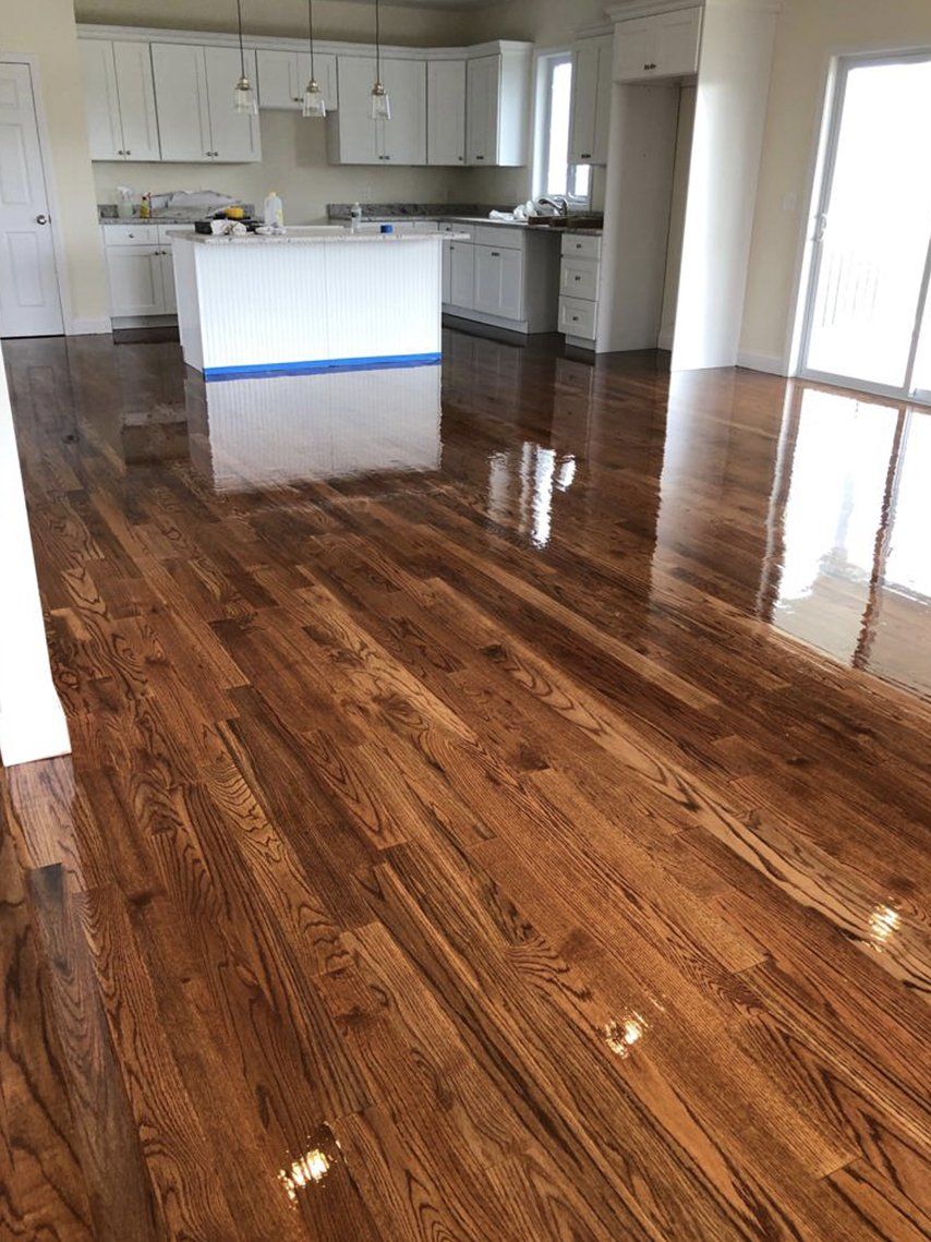 Shiny hardwood floor