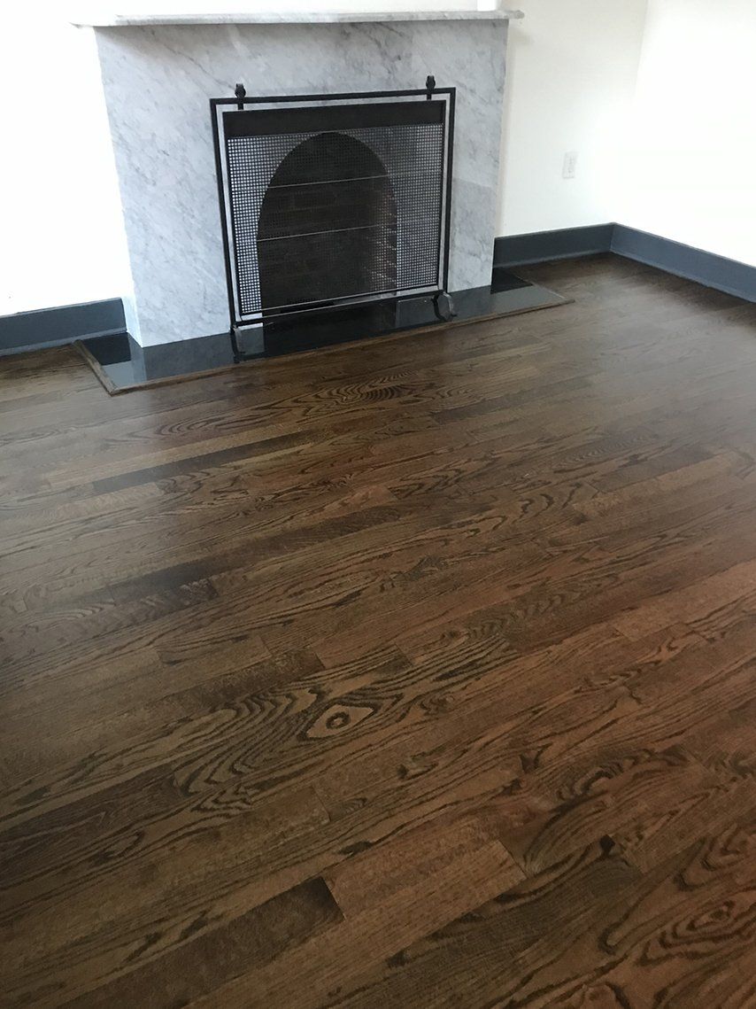 Floor and fireplace