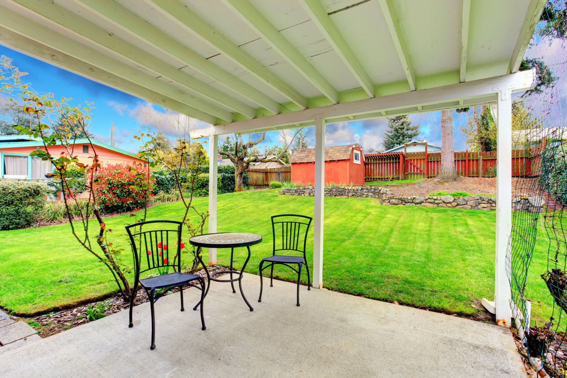 Pergola with patio area