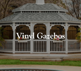 A big white vinyl gazebo