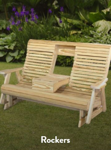 A rocking chair made of wood