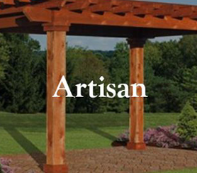A beautiful artisan pergola with garden at the back