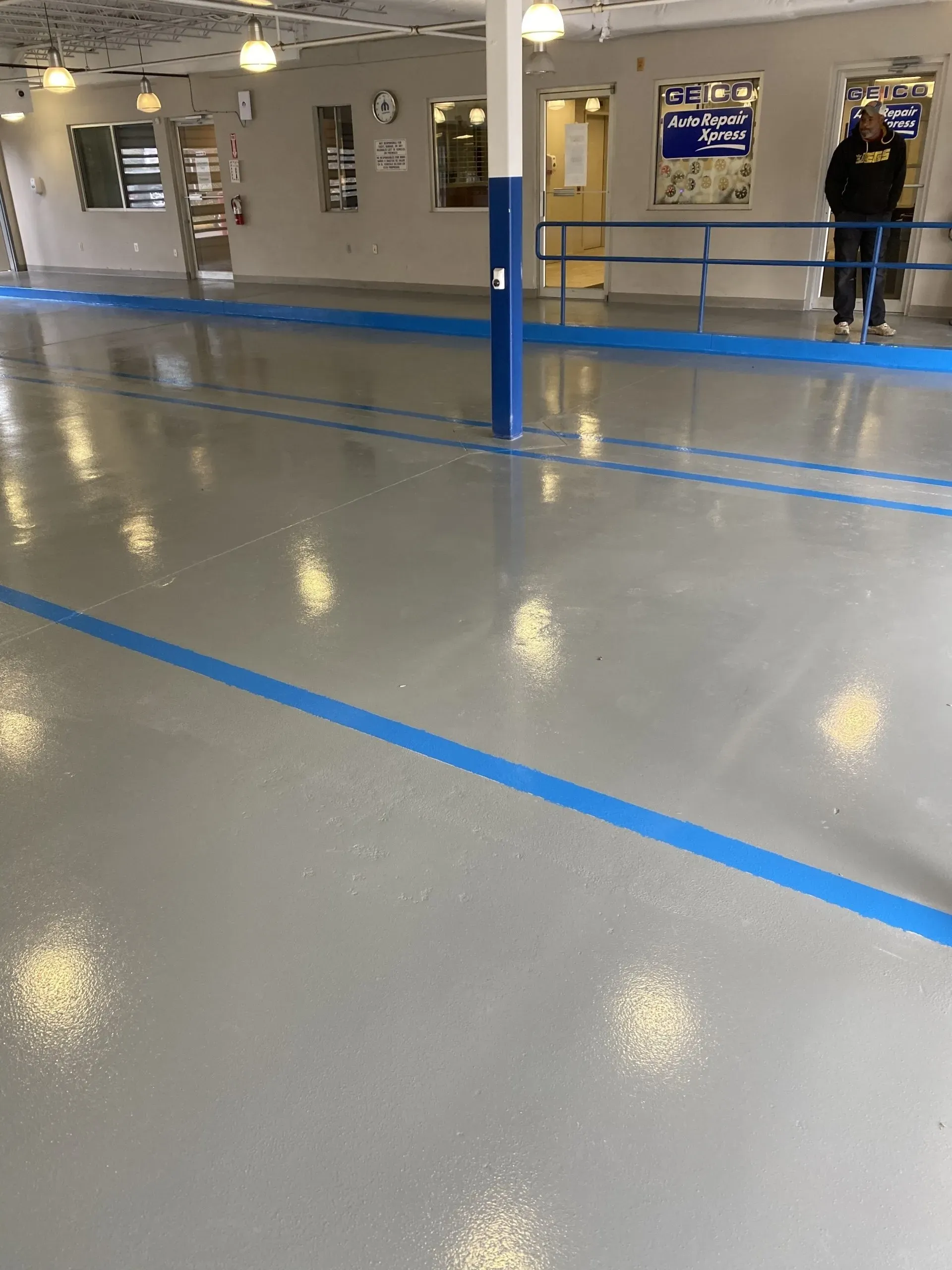Commercial floor coating