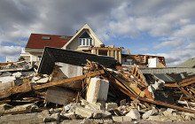 Damaged house