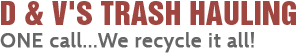 D & V's Trash Hauling logo