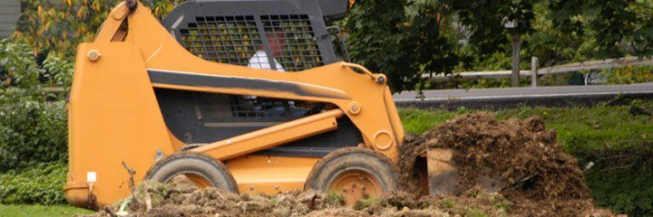 Skid-steer on construction site