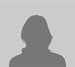 A silhouette of a woman without a picture on a gray background.