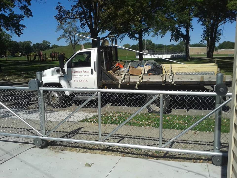 Chain link fencing