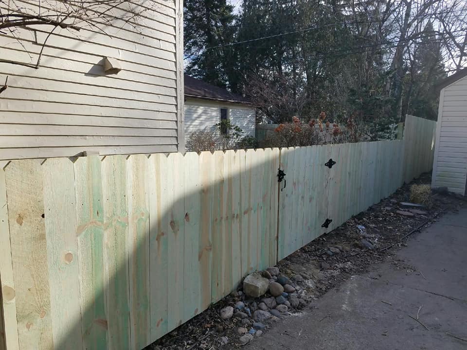 Wood fence