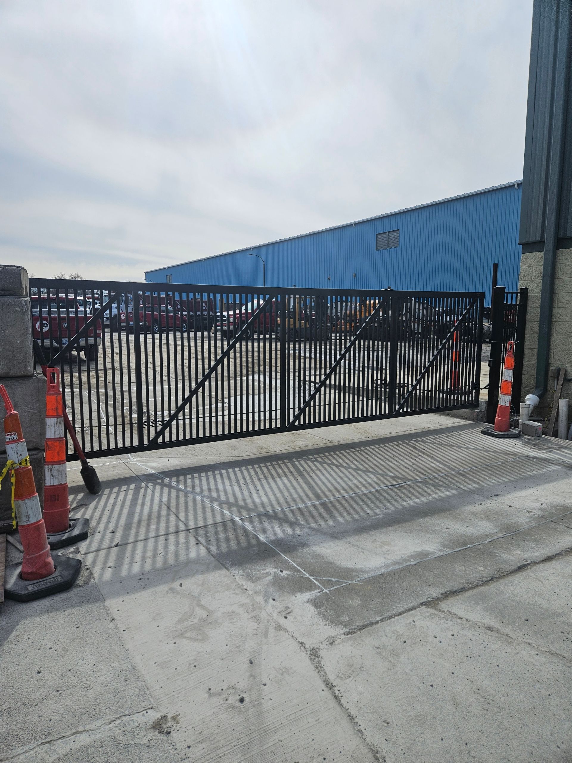 Commercial fence installation in Metro Detroit by Eastside Fence