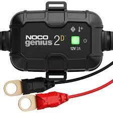 A picture of a noco genius 2d battery charger.