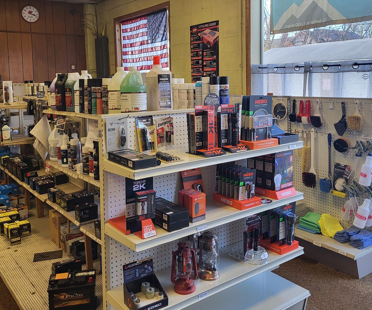 A store filled with shelves filled with lots of products.