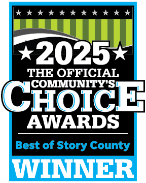2025 Community's Choice Awards badge Best of Story County Winner.