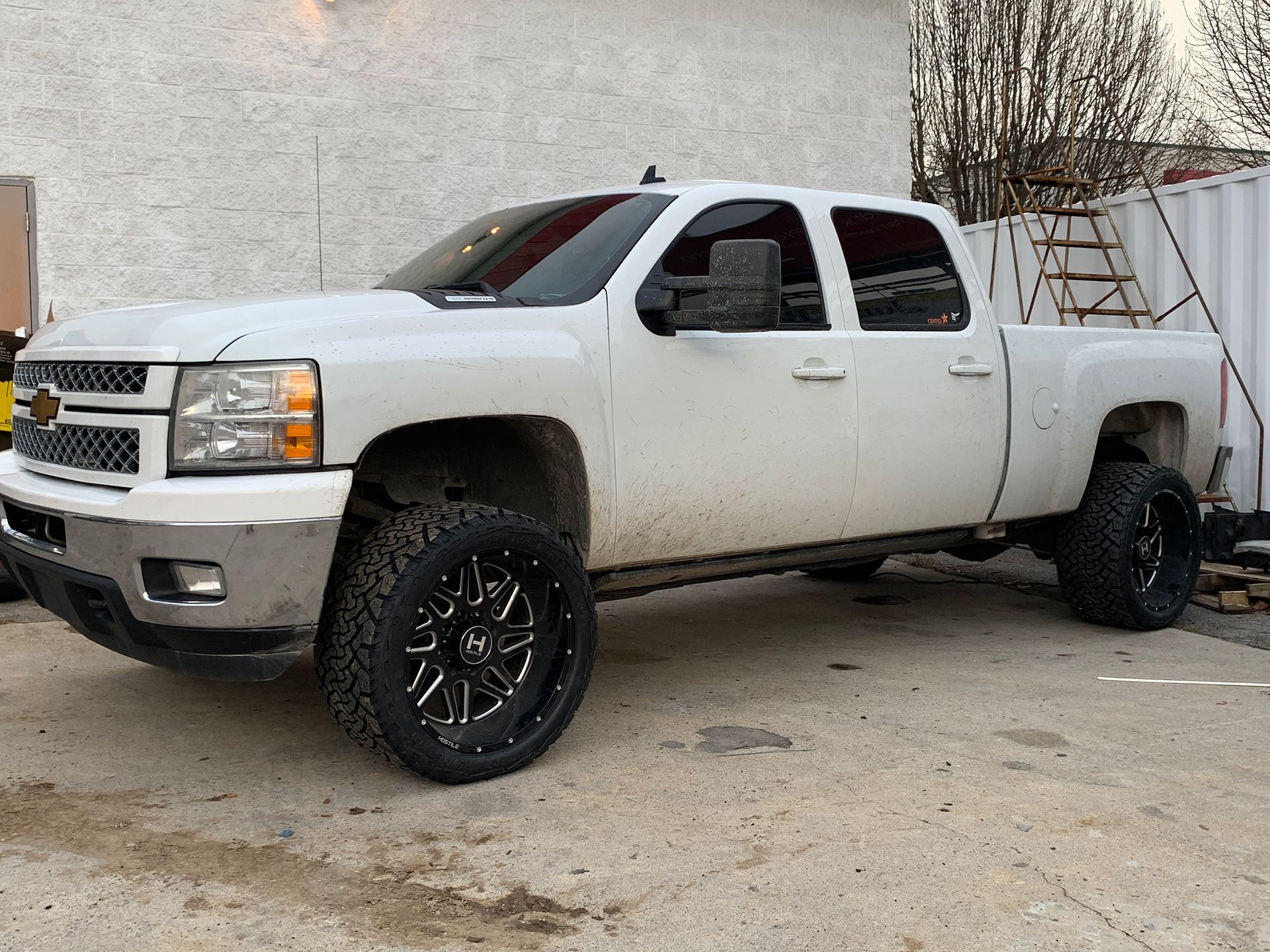 White Chevrolet truck