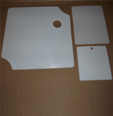 Three molded boards