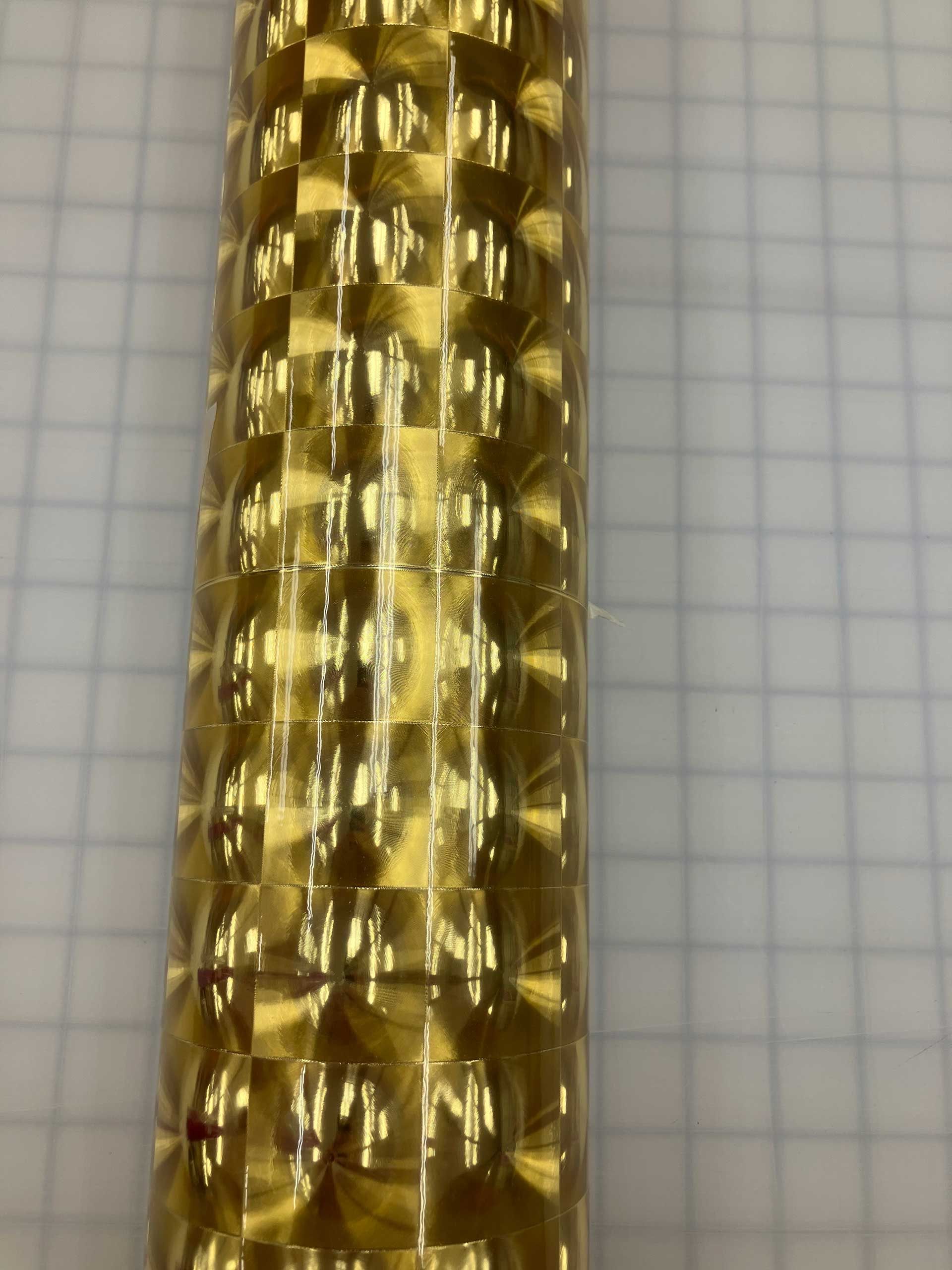Holographic Vinyl 1-Inch & 3/8-Inch Multilens Gold