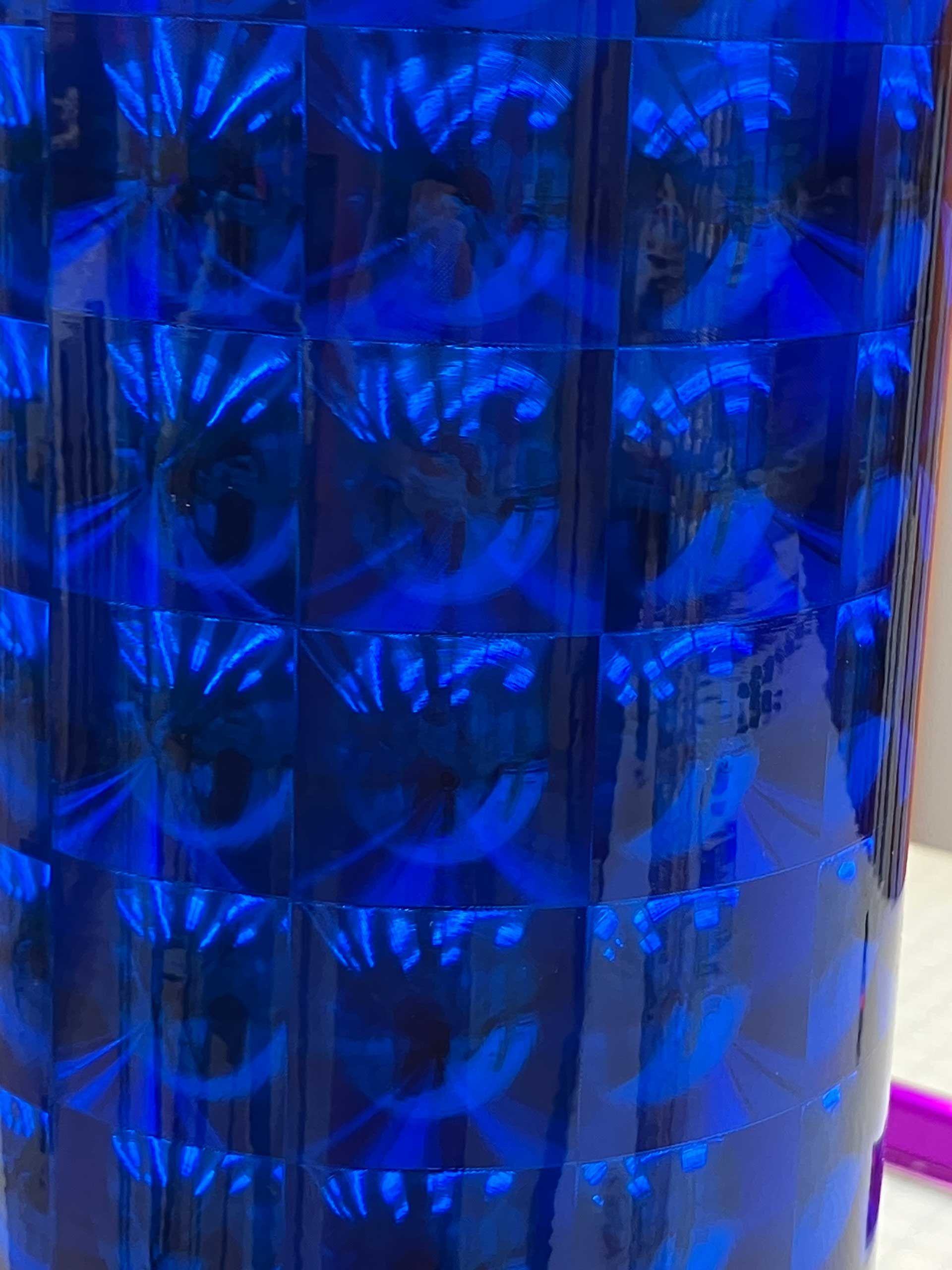 Holographic Vinyl 1-Inch & 3/8-Inch Multilens Royal Blue