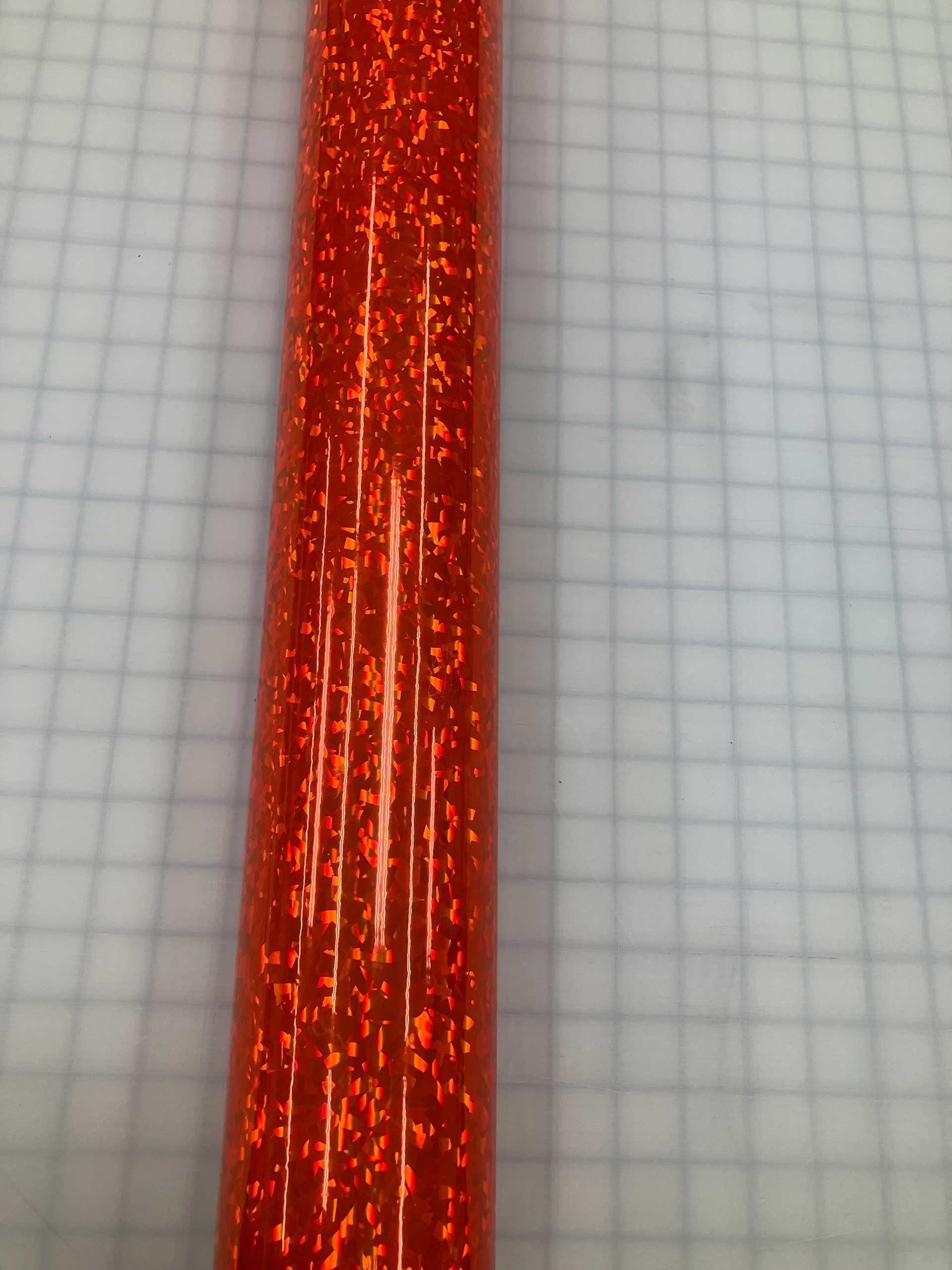 Holographic Vinyl Crystals Flo Orange