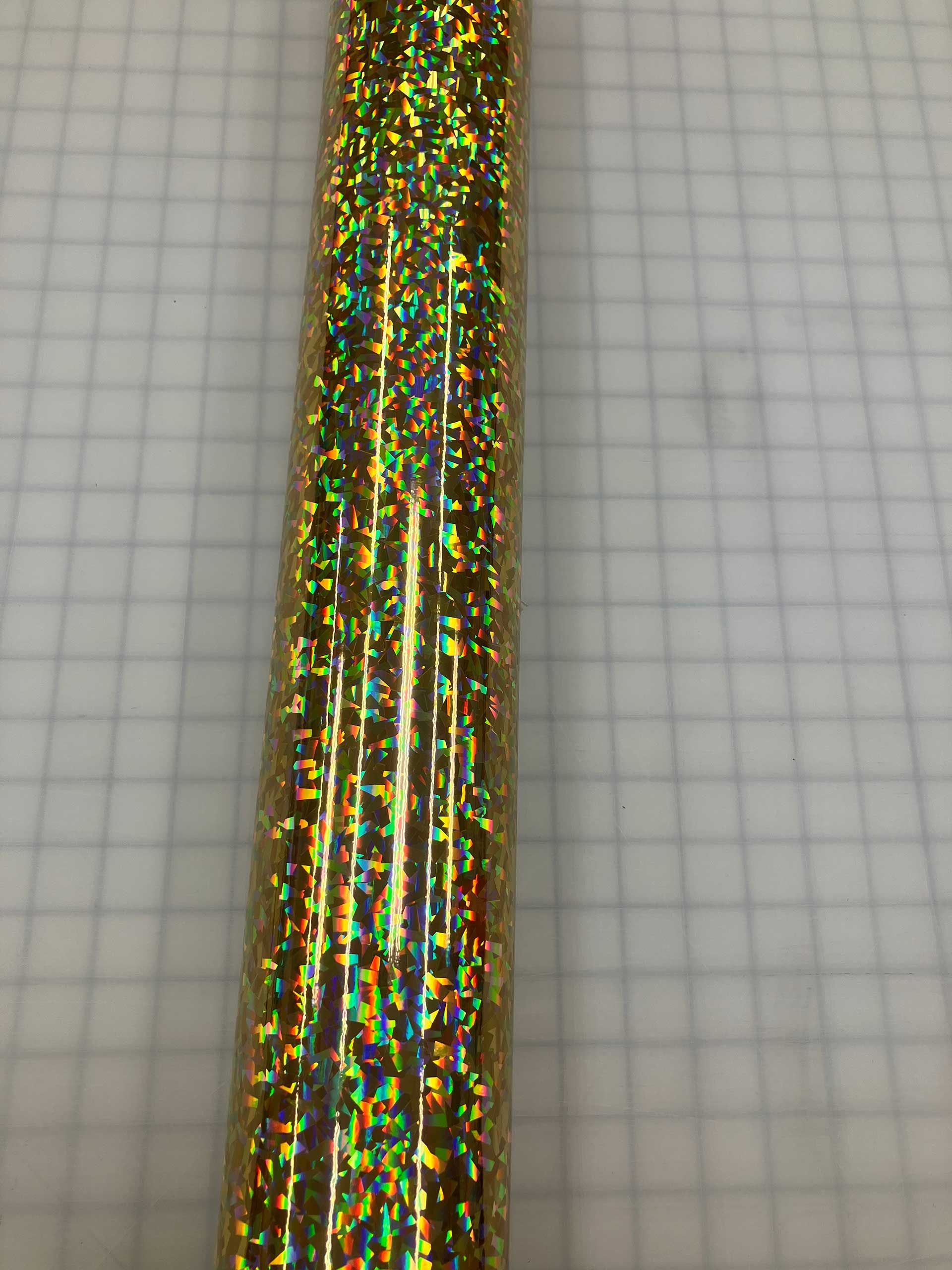 Holographic Vinyl Crystals Gold