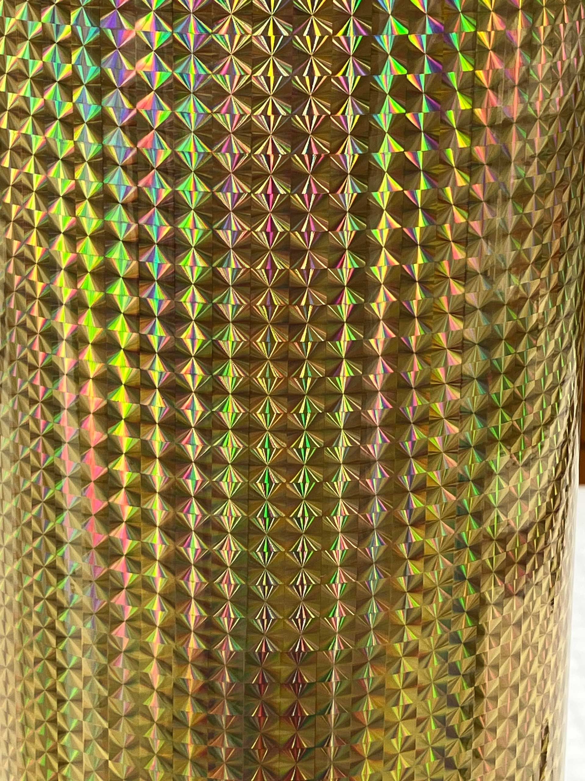 Holographic Vinyl 1/4-Inch Mosaic Gold