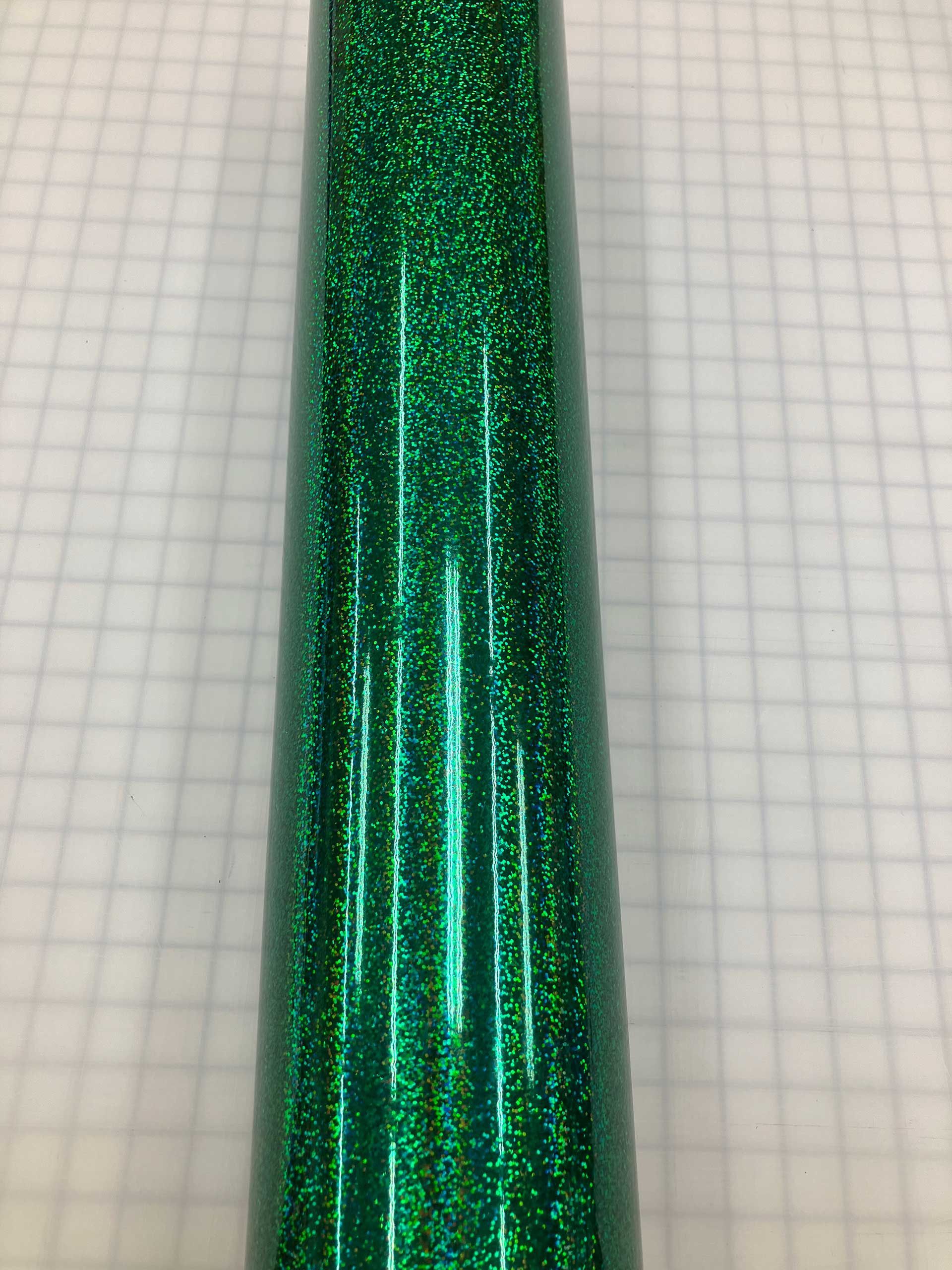 Holographic Vinyl Sparkle Dark Green