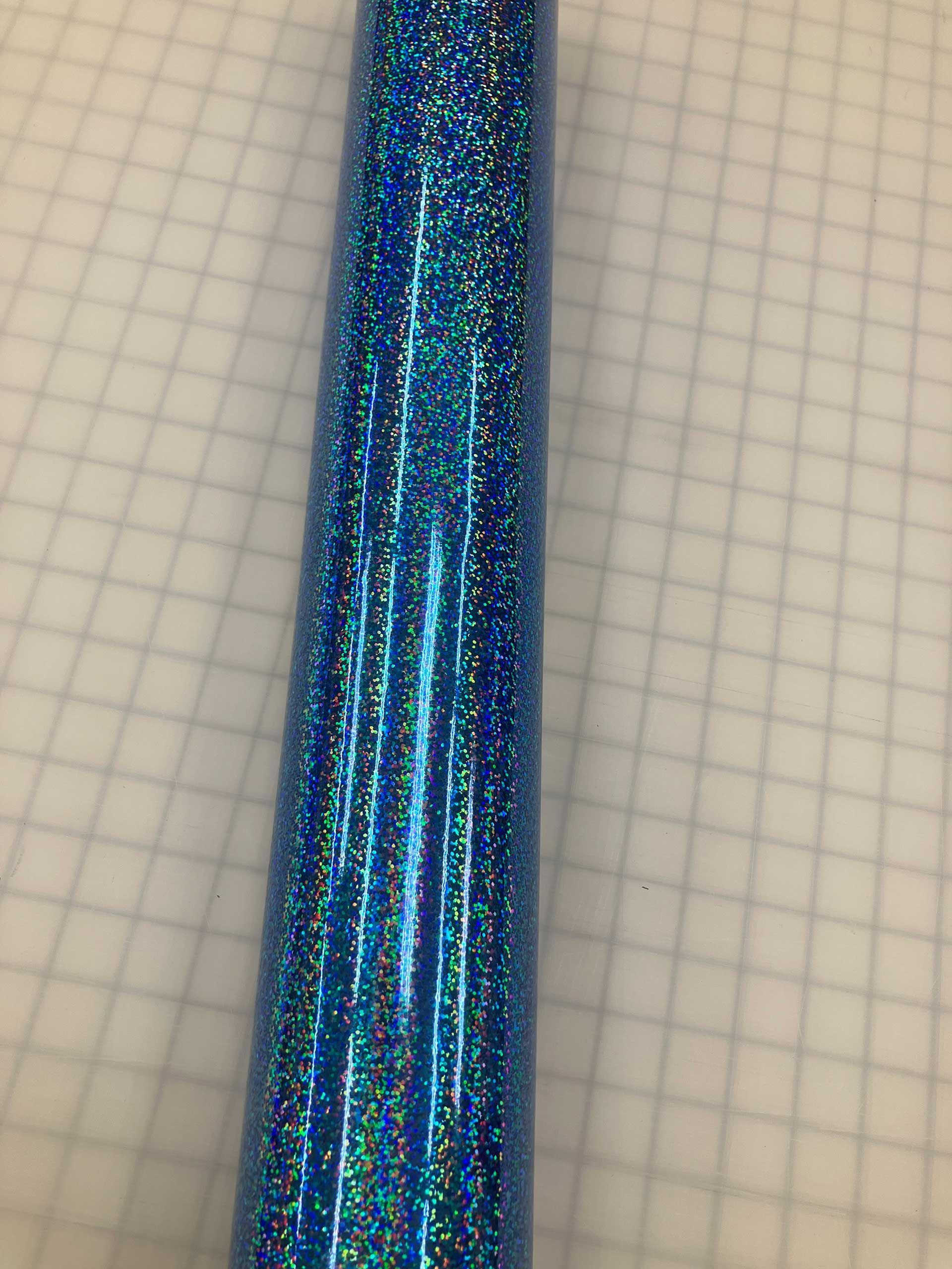 Holographic Vinyl Sparkle Sky Blue