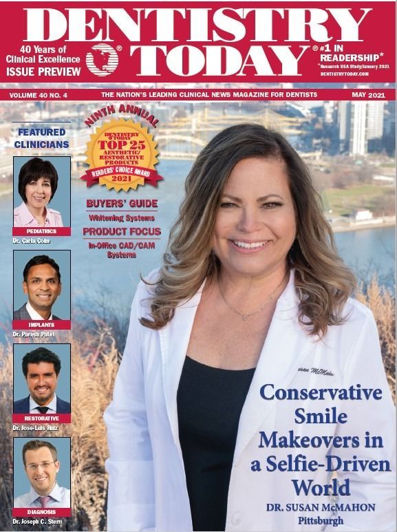 A woman is on the cover of dentistry today magazine
