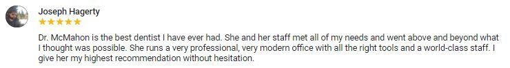 A blurry picture of a person 's review on a website.