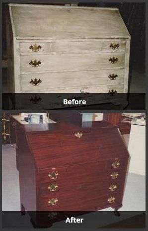 Furniture before and after  Restoration