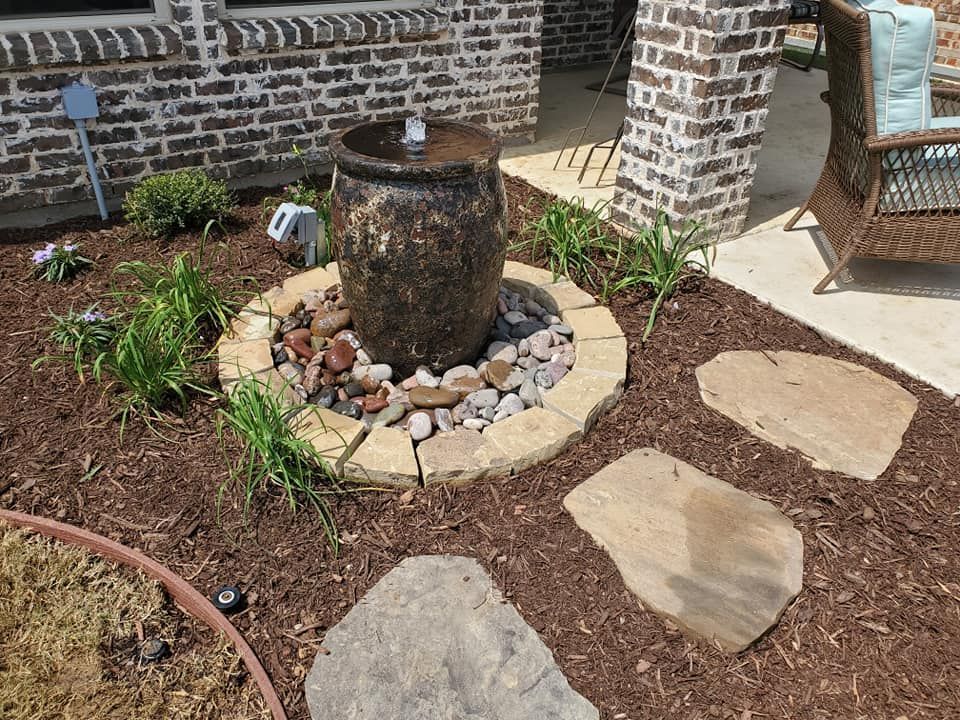 Garden with stoneworks
