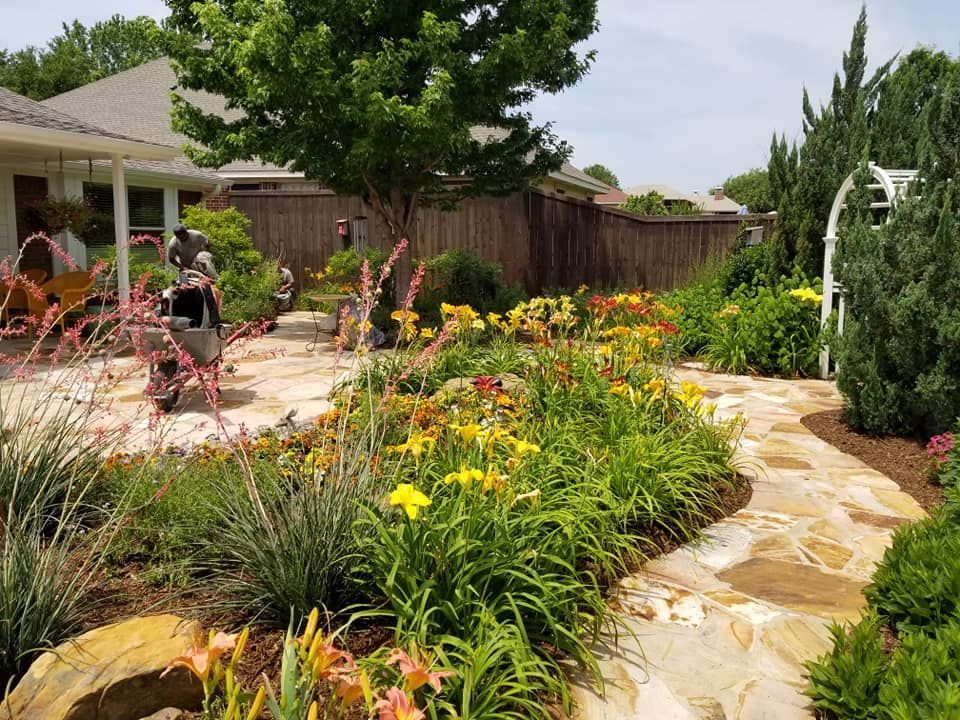 Lush beautiful garden