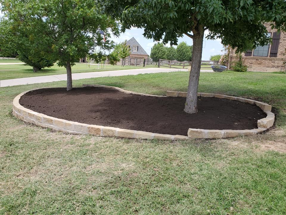 Mulch under the trees