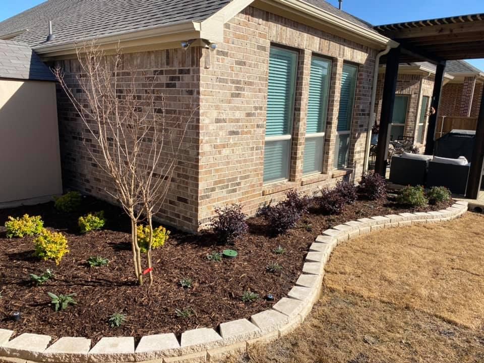 Mulched yard