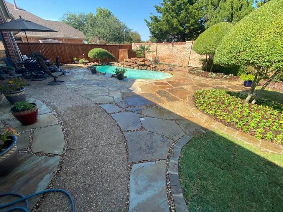 Beautiful front yard paving