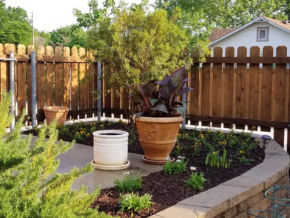 Beautiful yard with fences